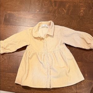 Zara Kids Button Down Corduroy Shirt - Beige